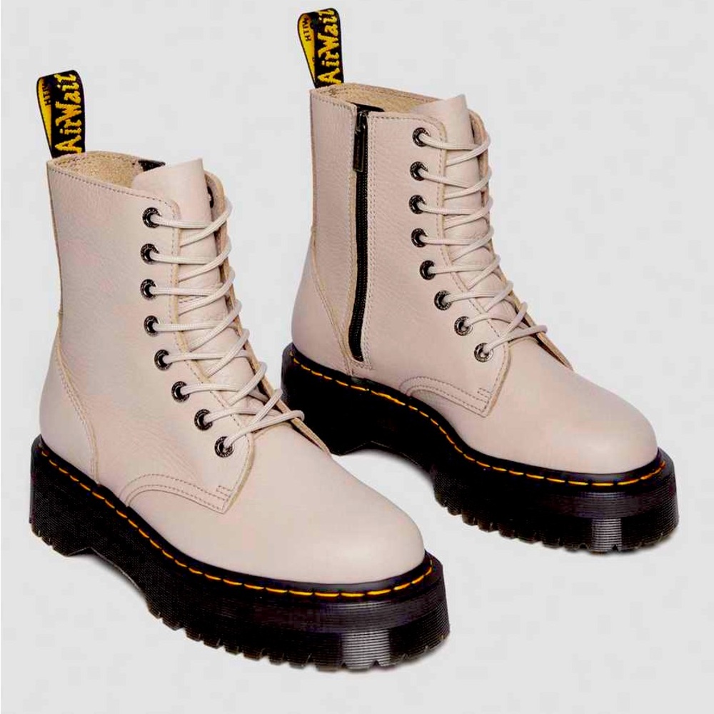 Dr. Martens VINTAGE TAUPE PISA Leather Boots